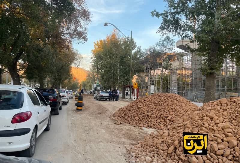 فصل سرما و آغاز فعالیت‌های عمرانی در شهر کرمانشاه + فیلم