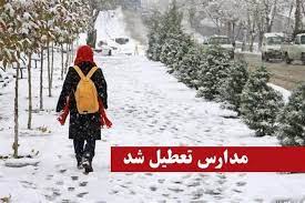 مدارس شهرستان دیواندره به دلیل بارش برف در نوبت صبح تعطیل شد