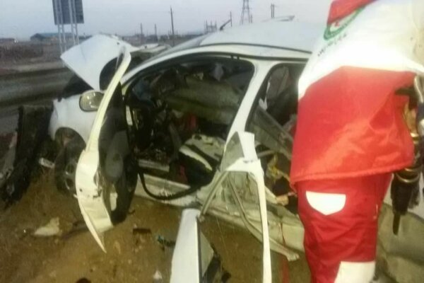 خواب آلودگی و سرعت غیر مجاز جان راننده دهگلانی را گرفت
