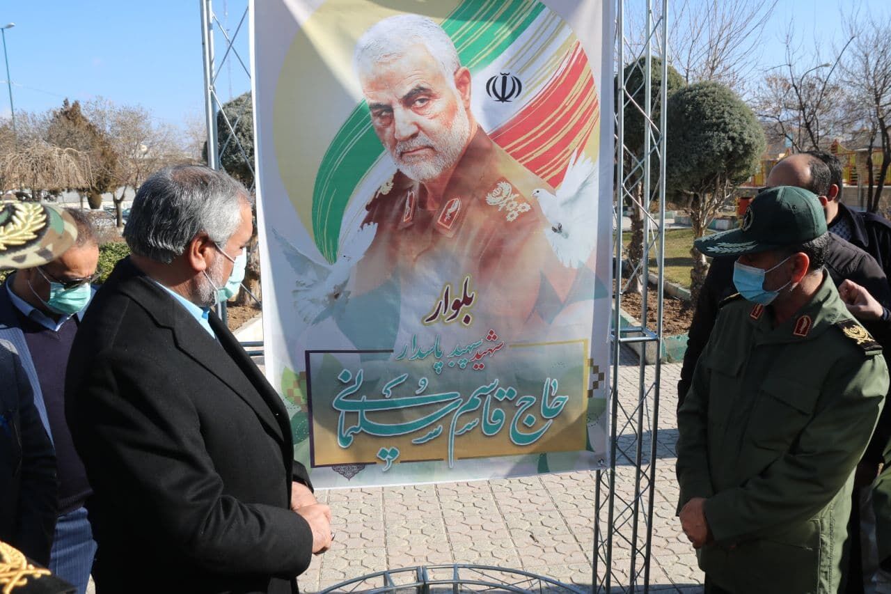 یک بلوار در سنندج بنام شهید  قاسم سلیمانی مزین شد