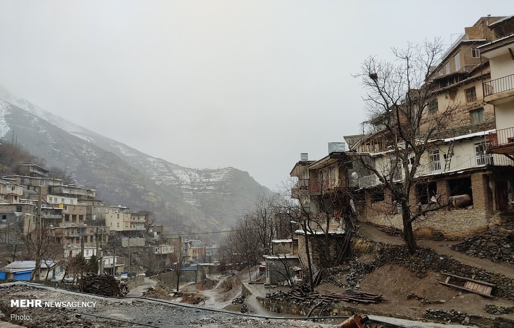 معماری و طبیعت زمستانی روستاهای اطراف سنندج