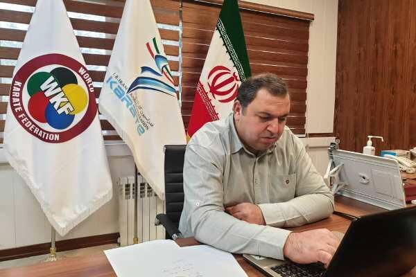 حضور طباطبایی در جلسه آنلاین با رئیس فدراسیون جهانی کاراته