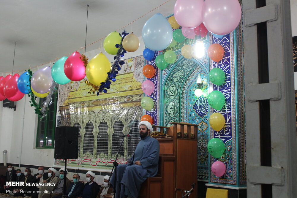 مراسم جشن نیمه شعبان در حسینه شهر توپ آغاج از توابع شهرستان بیجار