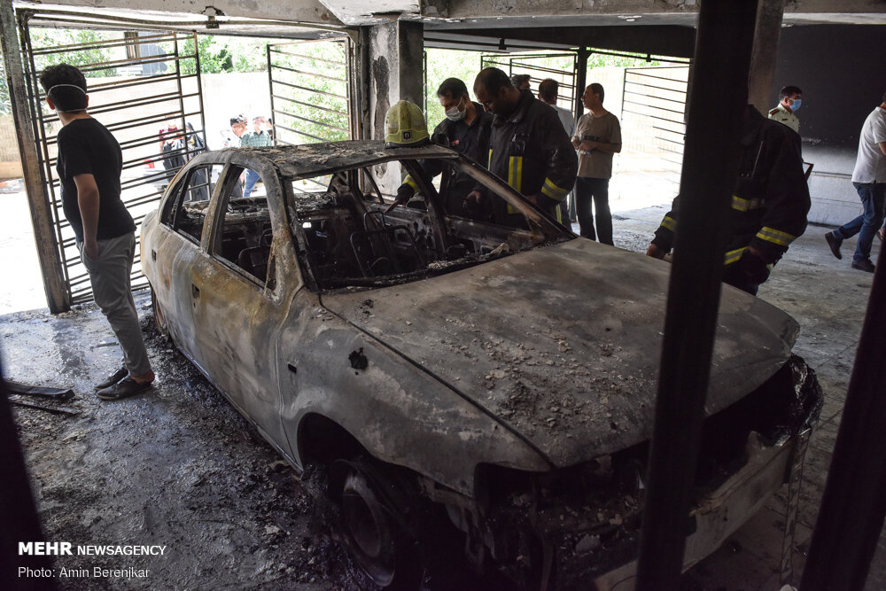 حریق در مجتمع غزال شیراز