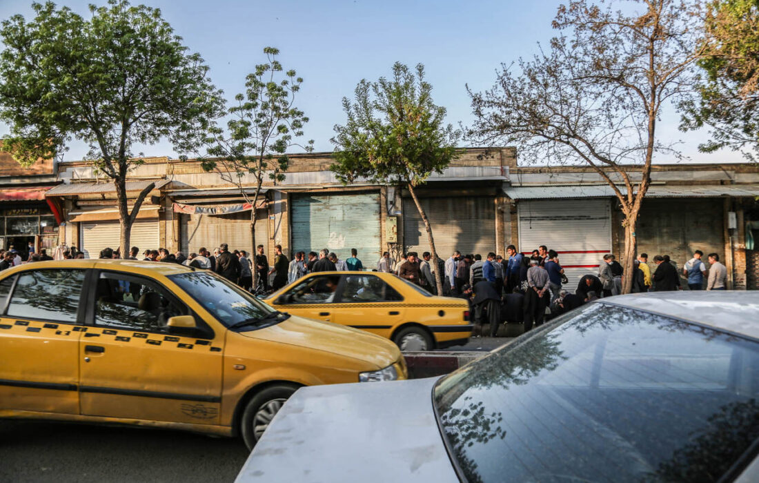 خیابان انقلاب سنندج در روزهای اوج کرونا