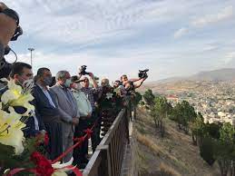 مراسم رونمایی از پیکره ایثار و مقاومت در کوه آبیدر سنندج