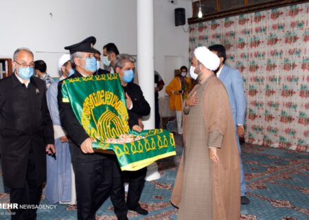 ورود بیرق رضوی به آستان مقدس حضرت هاجر خاتون(س) سنندج
