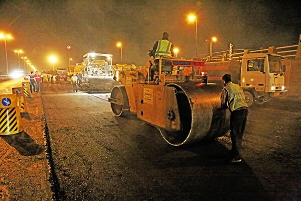 اجرای ۶۳۰۰ تن بتن غلتکی در پروژههای بزرگراهی تهران در سال جاری