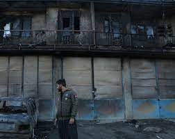 خسارات ناشی از انفجار تانکر حامل سوخت در حسین آباد