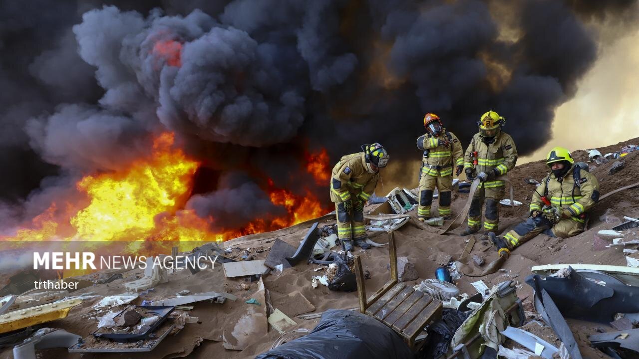 آتش سوزی در شهرک صنعتی اشتهارد