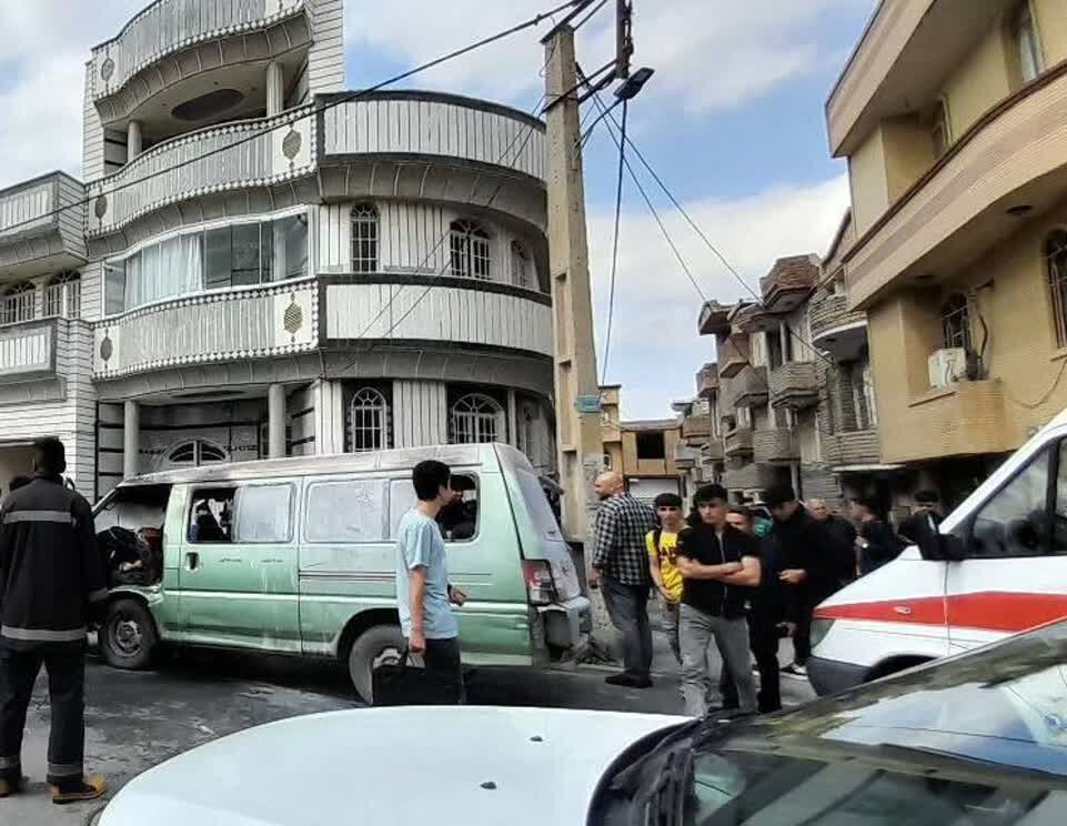 آتش سوزی سرویس مدرسه در ارومیه ۹ مصدوم برجای گذاشت