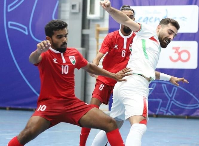 احمدعباسی بهترین بازیکن بازی ایران – مالدیو شد
