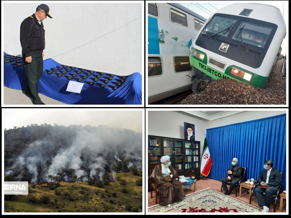 از حادثه قطار مترو تهران تا انهدام باند ورود سلاح به کشور