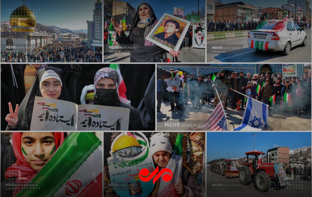 از مانور قایق های صیادی تا راهپیمایی در میان برف وبوران