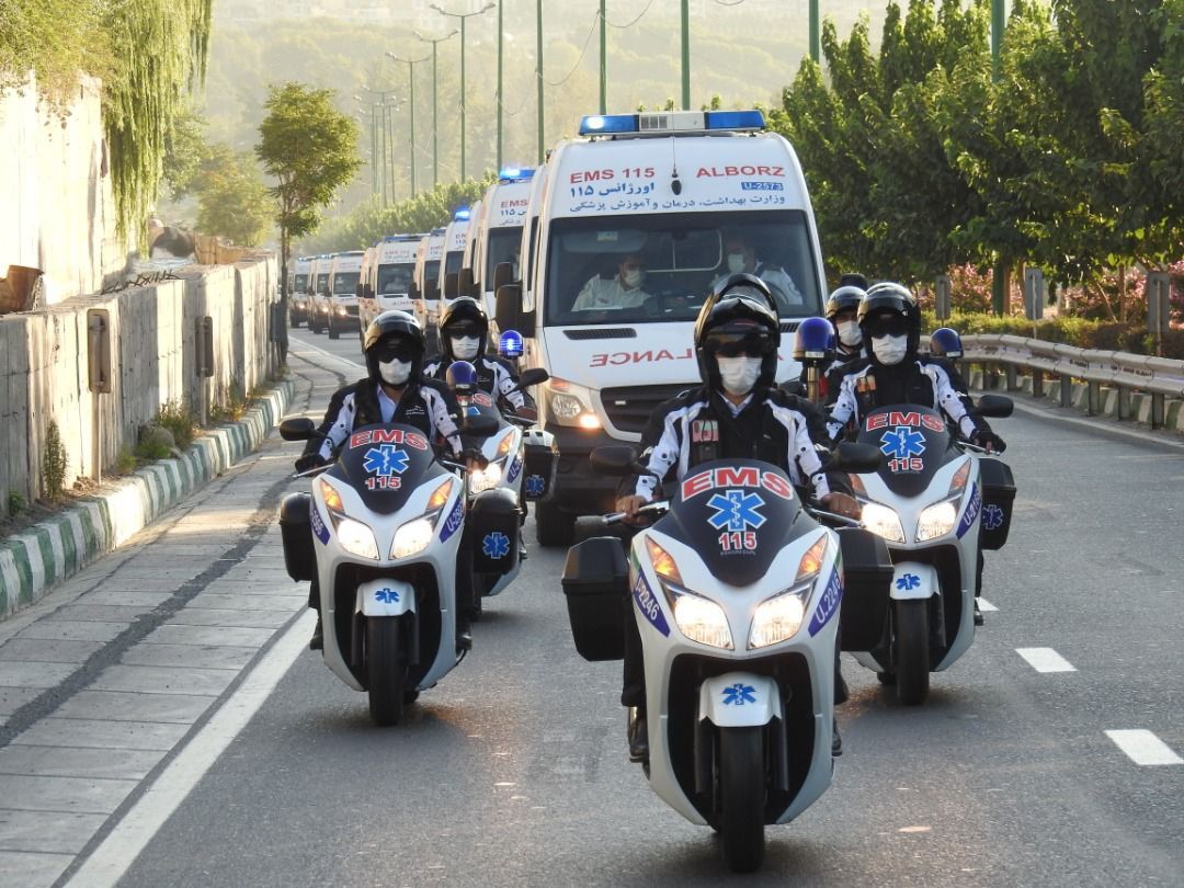 استقرار ۱۷ دستگاه آمبولانس و موتورلانس در بهشت زهرا (س)