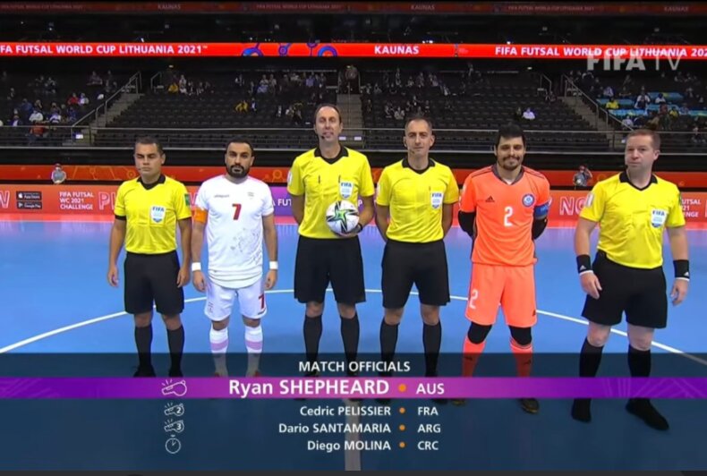 اشتباه بزرگ داور استرالیایی علیه فوتسال ایران در جام جهانی