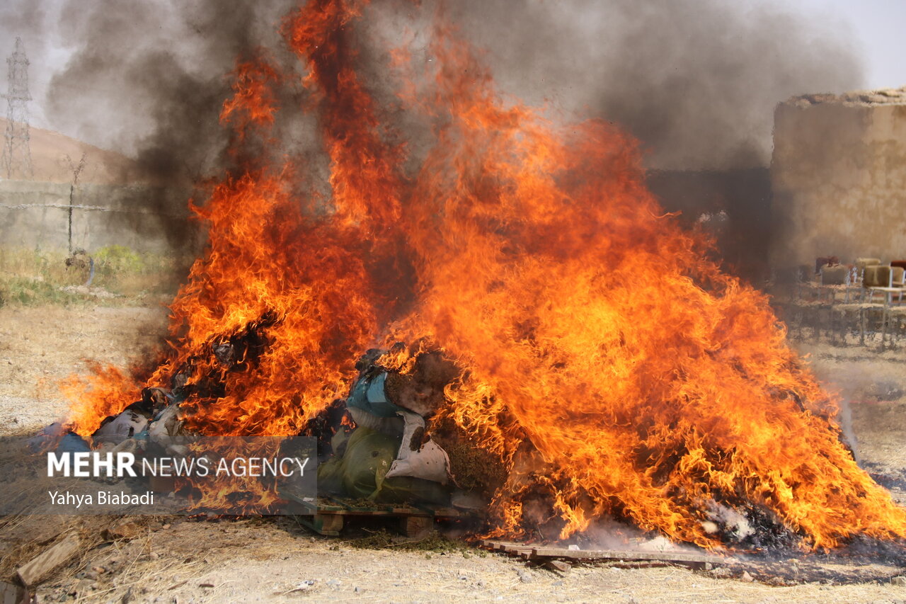امحا بیش از ۶۴ تن انواع مواد مخدر