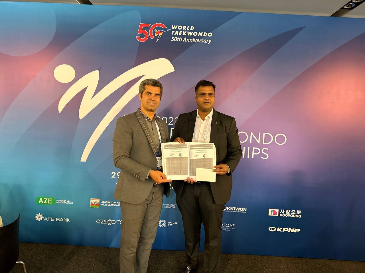 امضای تفاهمنامه همکاری بین فدراسیون تکواندو ایران باهند