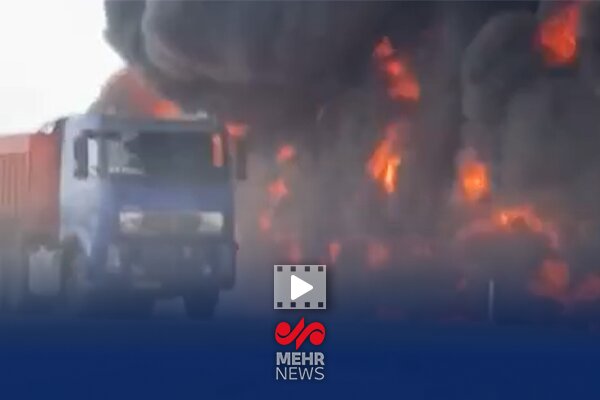 انفجار تریلی حامل سوخت در جاده مشهد – تربت جام