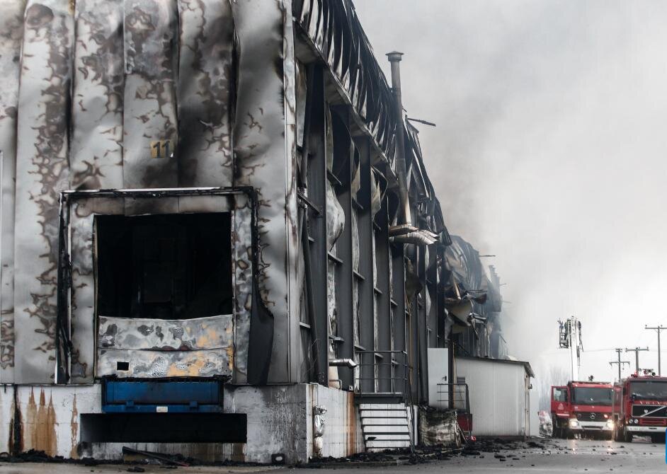 انفجار کارخانه مواد غذایی در مرکز یونان ۴ کشته و ۱ مفقود بر جای گذاشت
