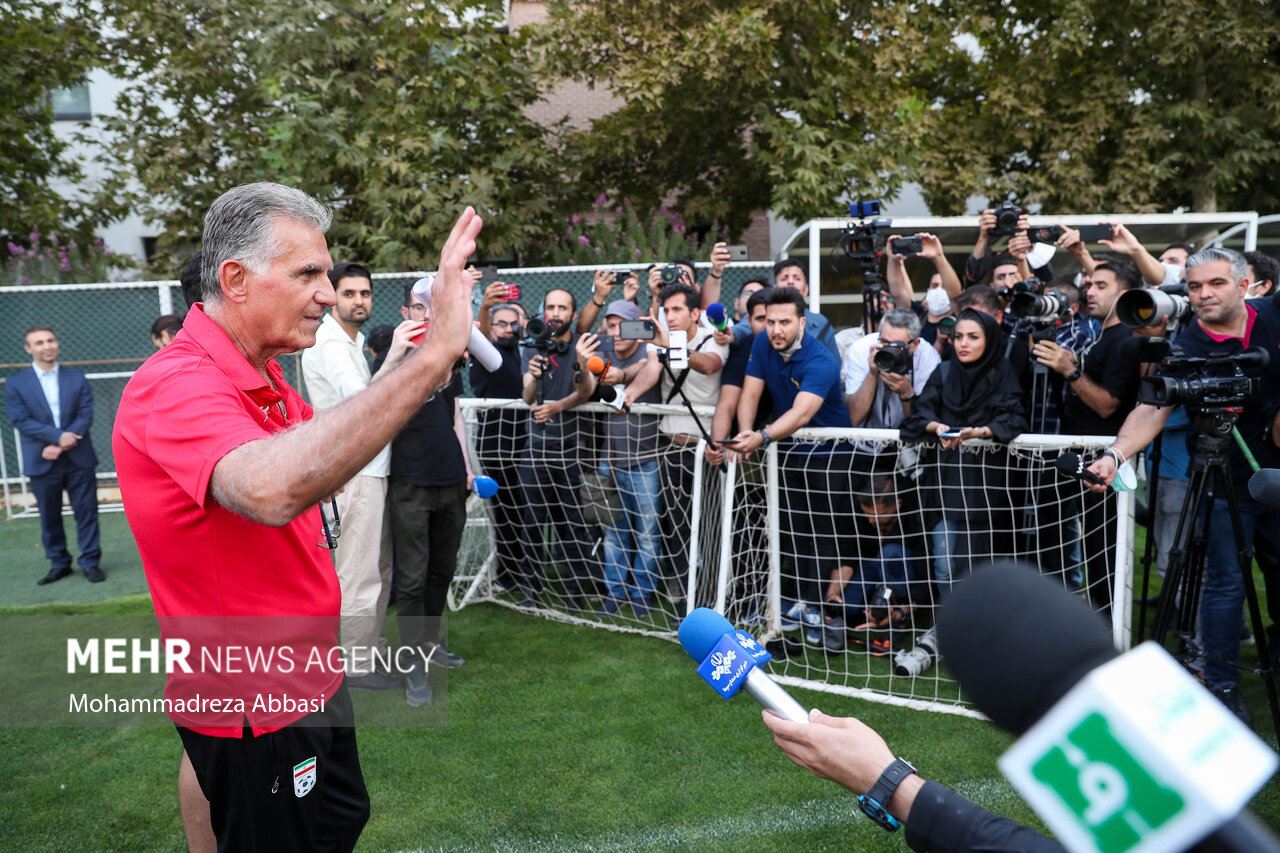 اولین تمرین تیم ملی فوتبال ایران با حضور کارلوس کی روش