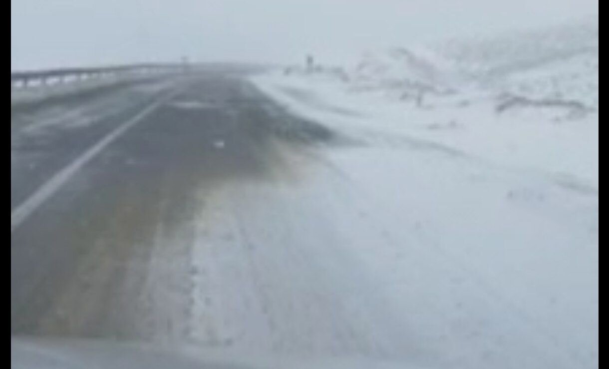 بارش برف در محور قروه – همدان