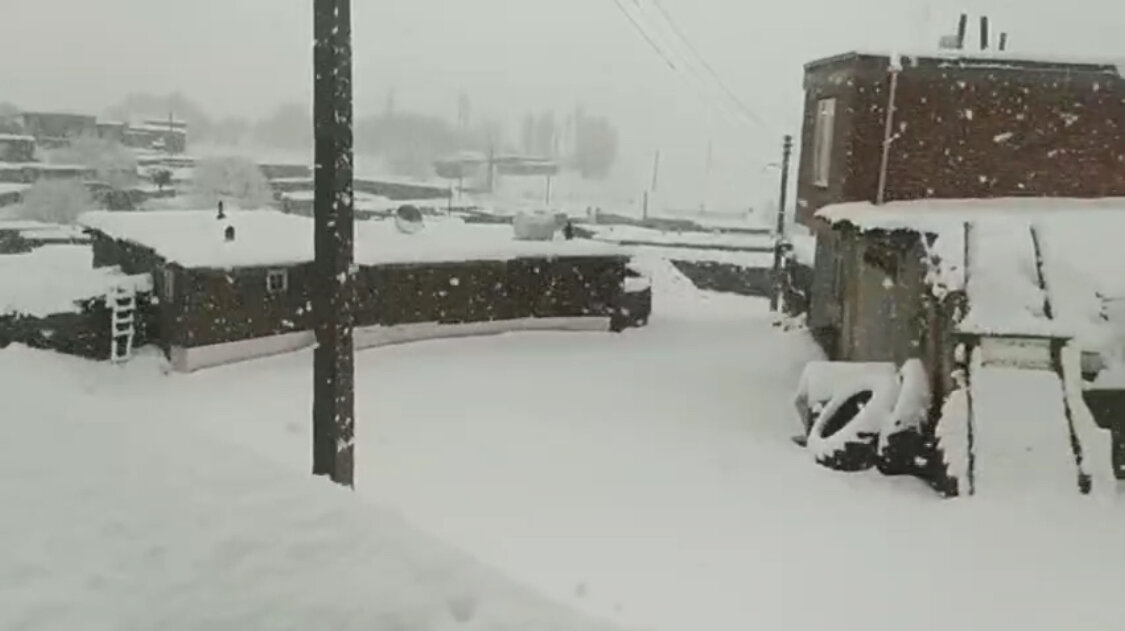 بارش شدید برف در مناطق روستایی و شهری بوکان