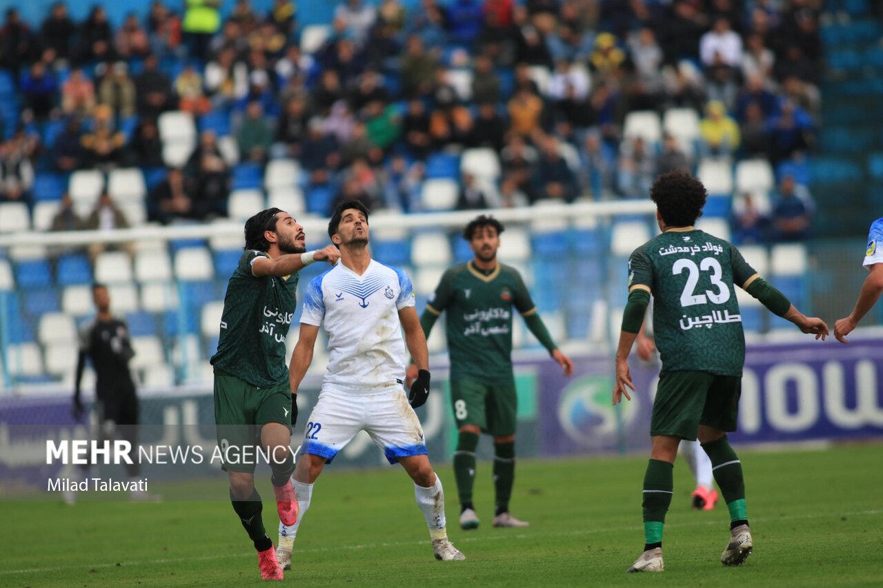 برتری ملوان برابر شمس آذر در نیمه اول