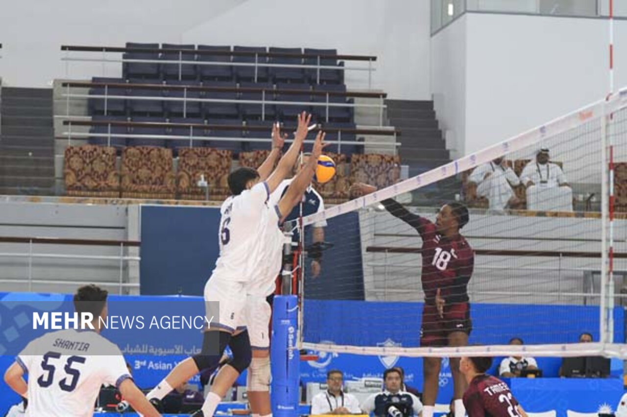 برد آسان پسران والیبال ایران مقابل قطر