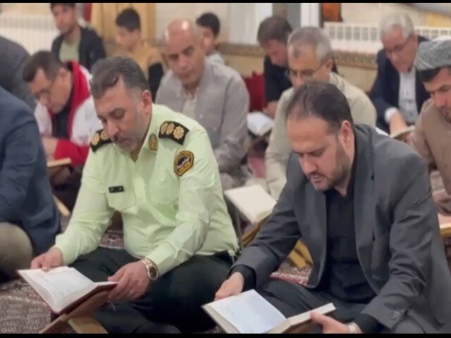 برپایی محفل انس با قرآن کریم به مناسبت شهادت شهدای خدمت دربانه