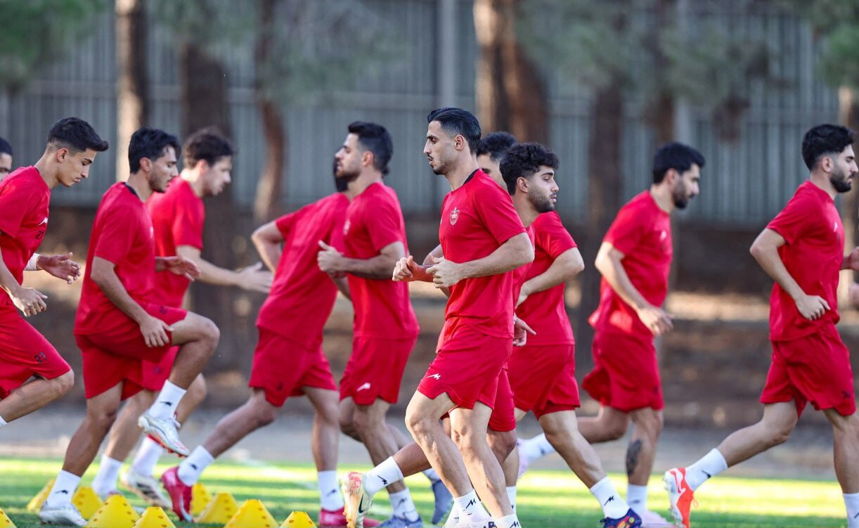 برگزاری آخرین تمرین پرسپولیس قبل از بازی با فولاد