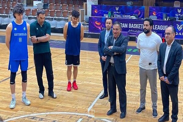 برگزاری تمرین تیم بسکتبال با حضور تاجرنیا
