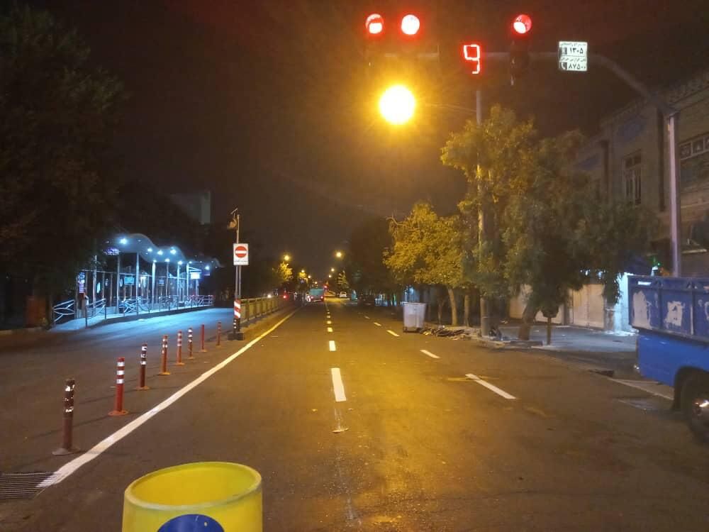 بیش از ۲۰۰ هزار متر خط کشی در معابر مرکزی تهران انجام شد