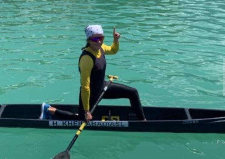 تاریخسازی بانوی ایرانی در مسابقات قایقرانی آبهای آرام