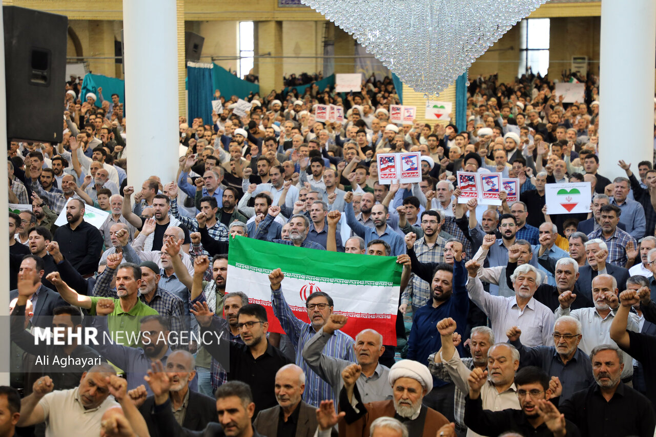 تجمع مردم ارومیه در محکومیت حمله رژیم صهیونیستی به ایران