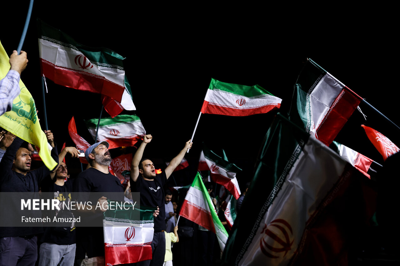 تجمع مردم در محکومیت حمله رژیم صهیونیستی به ایران