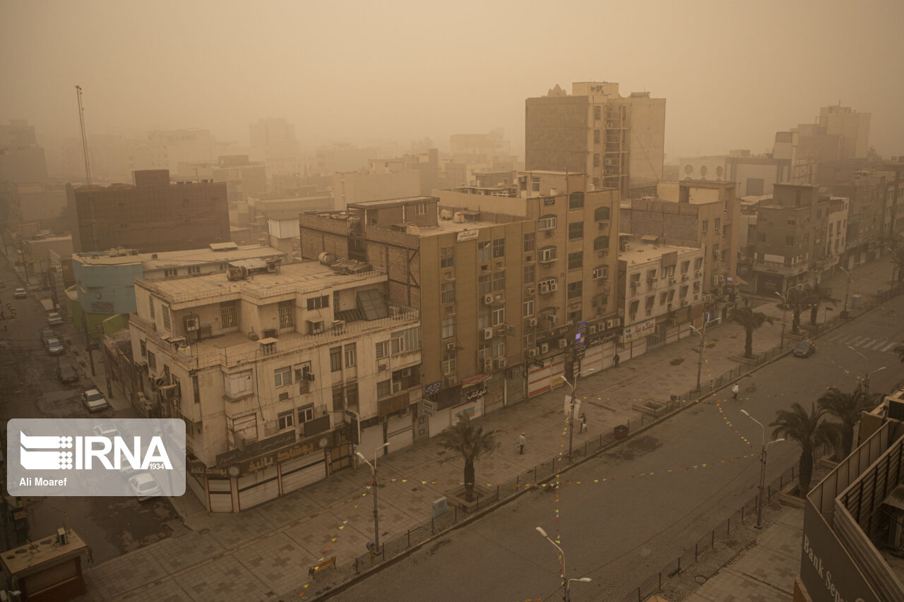 تداوم گرد و غبار برای دومین روز متوالی در شهرهای خوزستان