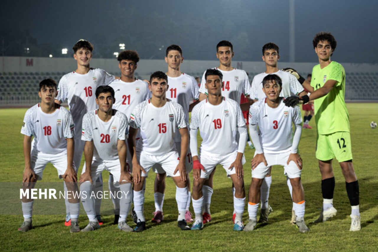 تساوی تیم فوتبال نوجوانان ایران مقابل لبنان در بازی دوم