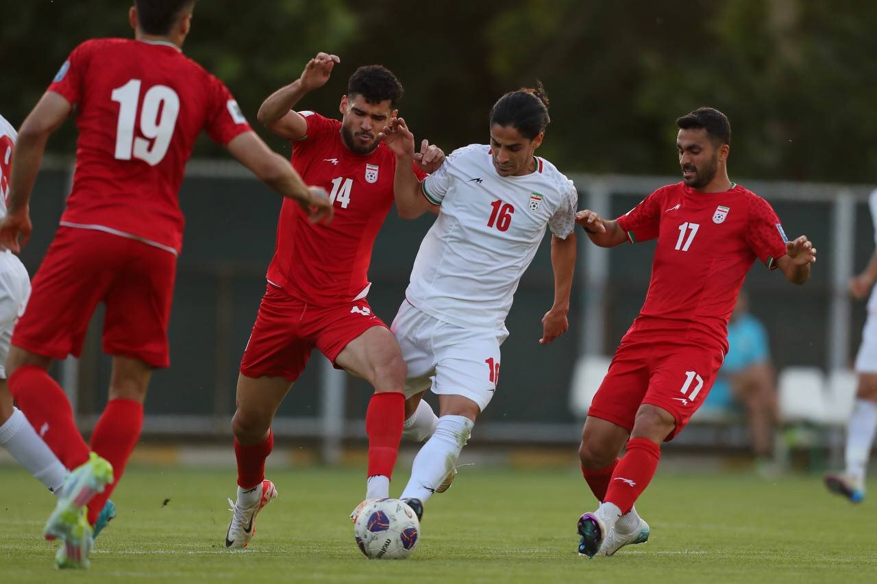 تساوی در بازی یک ساعته تیم ملی فوتبال ایران