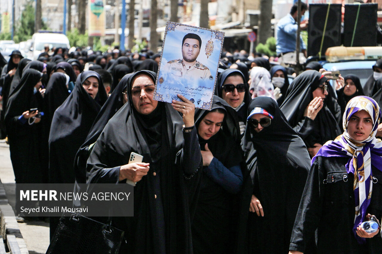 تشییع باشکوه شهید قنبری در زادگاهش