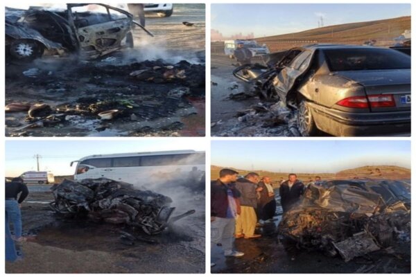 تصادف در محور سقز- دیواندره ۴ کشتە برجا گذاشت