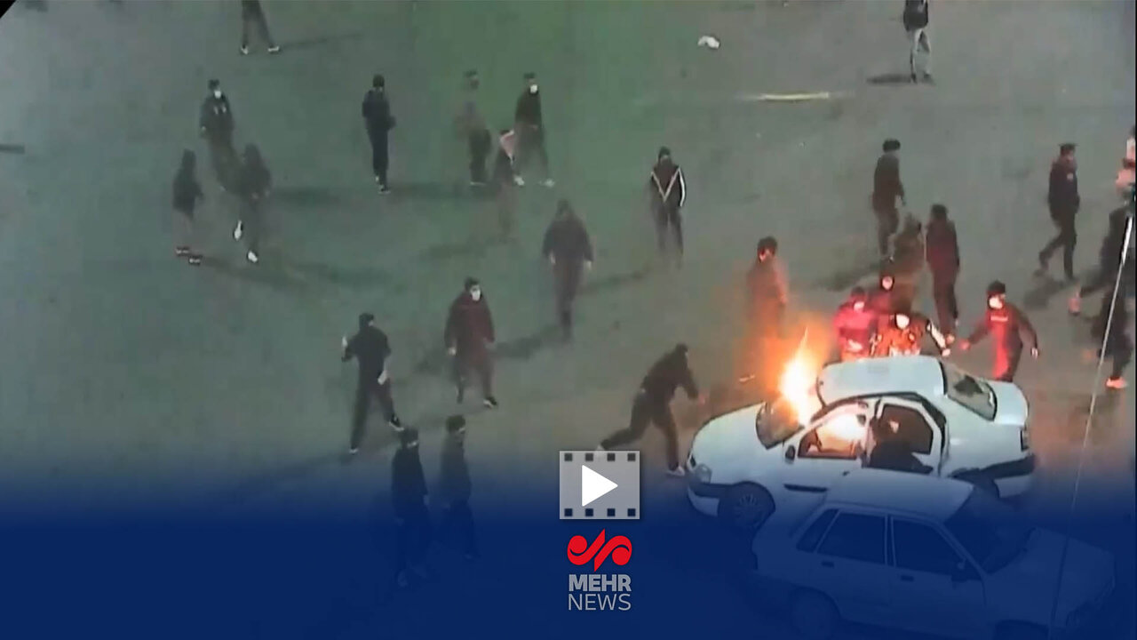 تصاویر دوربین‌های مداربسته از اقدامات تروریست‌ها در اغتشاشات خوزستان