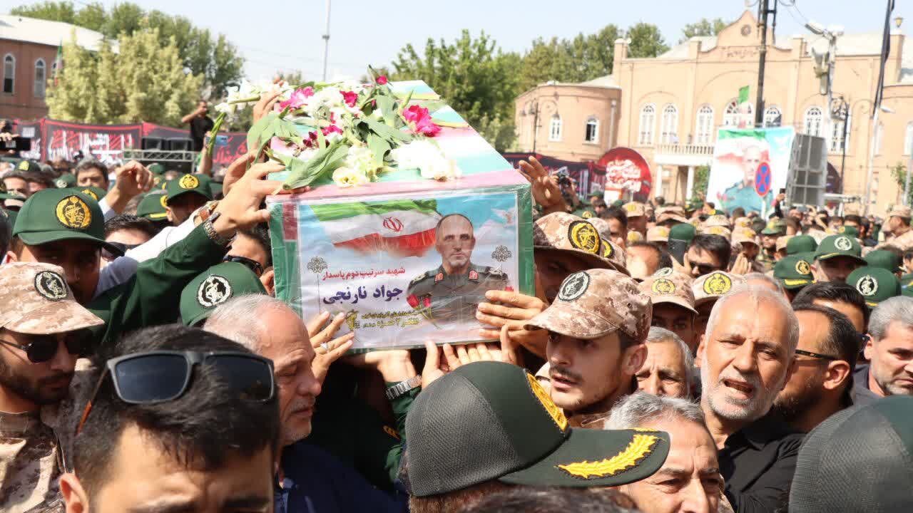 تصاویری از تشییع پیکر شهید سردار نارنجی در ارومیه