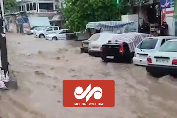 تصاویری از وقوع سیل در شهرستان جوانرود