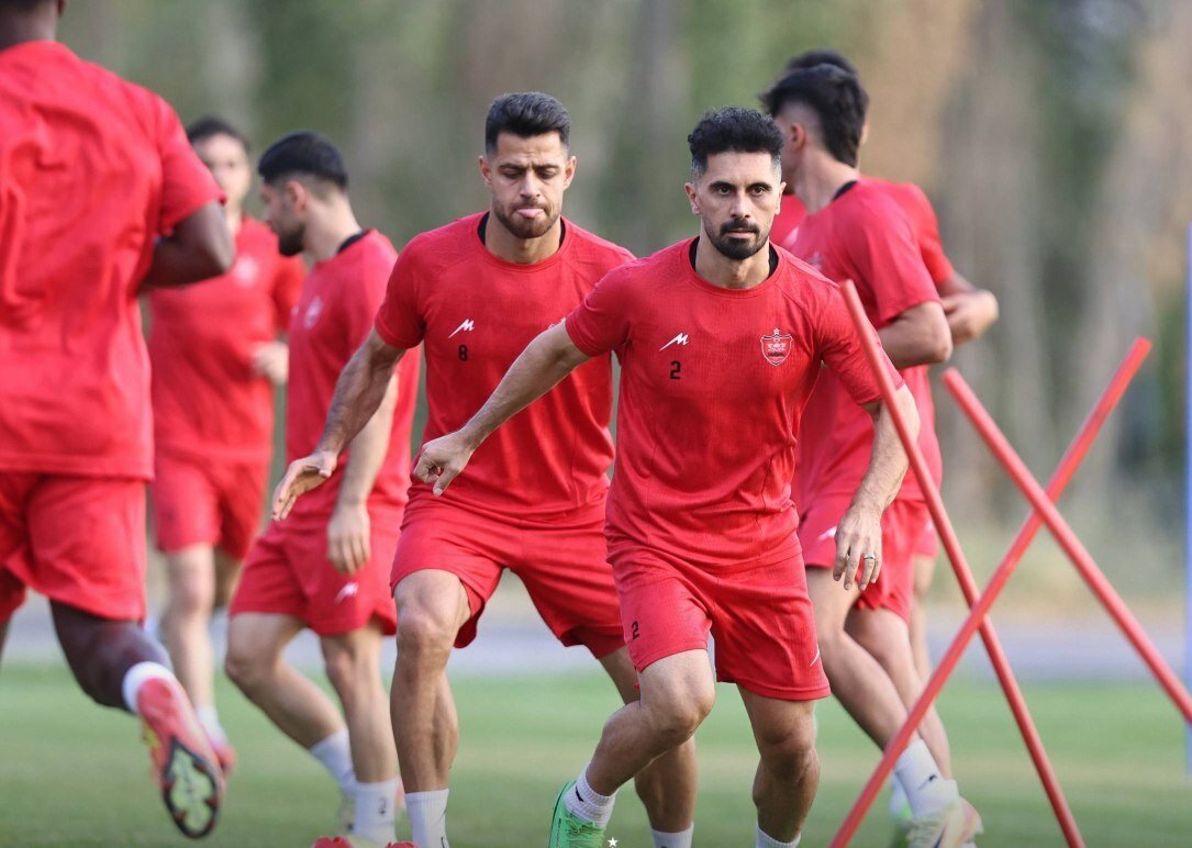 تمرین بدنسازی پرسپولیسی‌ها در نوبت صبح
