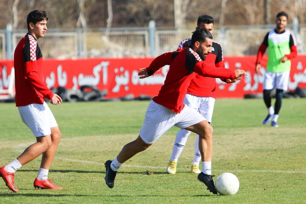 تمرین تیم تراکتور قبل از بازی با پرسپولیس