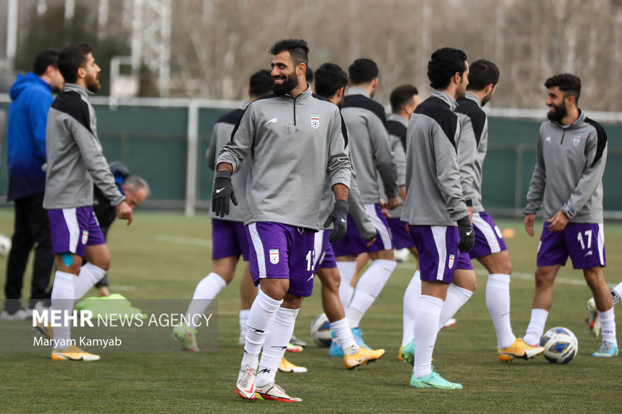 تمرین تیم ملی فوتبال ایران