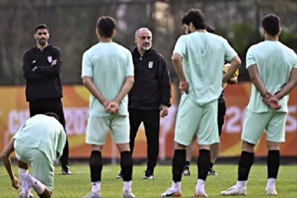تمرین تیم ملی فوتبال جوانان برای بازی با یمن
