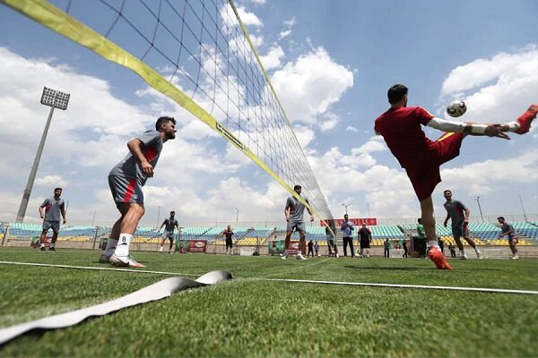 تنیسفوتبال هیجانی در تمرین پرسپولیس