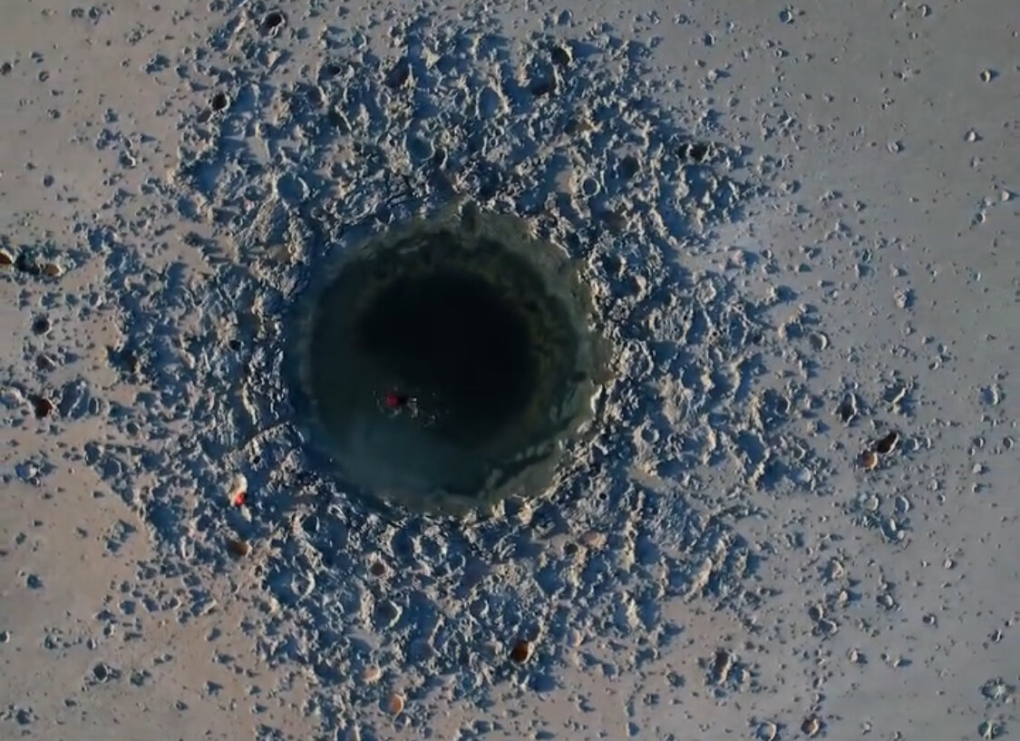 توضیحات محیط زیست در خصوص گودال مرموز ایجاد شده در دریاچه ارومیه